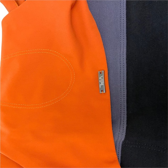 VPL Multi Color Blocks Bodycon Dress Gym Exercise Workout Dress Sexy Back S - Picture 6 of 10